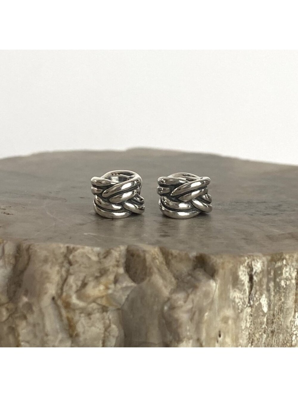Retired Pandora Sterling Silver 925 Forget Me Knot Charms Spacer Beads Set Of 2